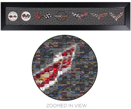 Corvette Generations Mosaic Framed Panel