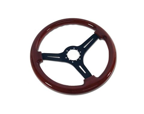 Corvette Steering Wheel, Mahogany & Black 3 Spoke, 1968-1982