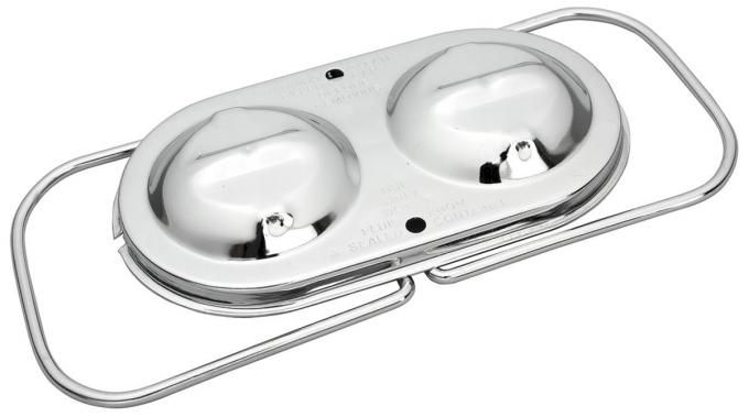 Redline Restomotive® Brake Master Cylinder Cover, Power Or Manual, 5-3/4" x 3", Chrome