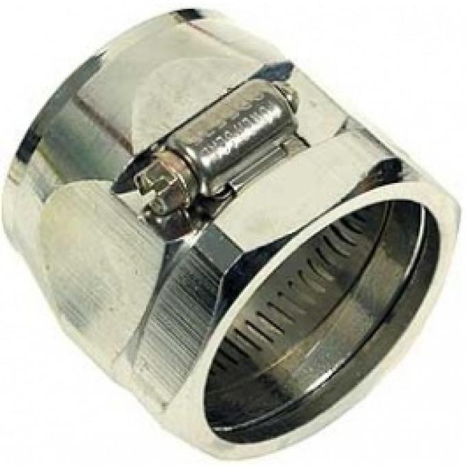 Corvette Radiator Hose Clamp Fitting, Chrome