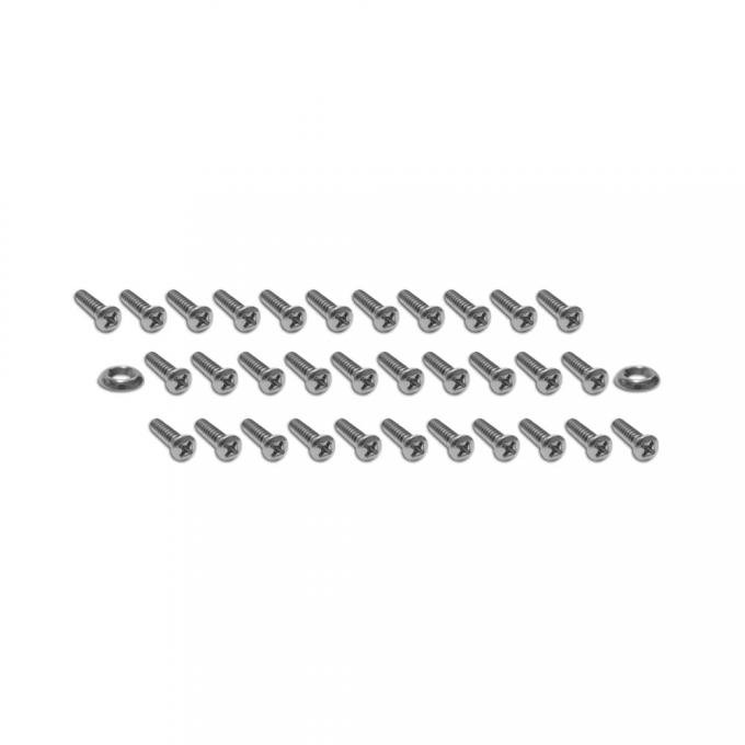 Redline Restomotive® 1963 Chevrolet Corvette Coupe 34 Piece Rear Window Trim Screw Set
