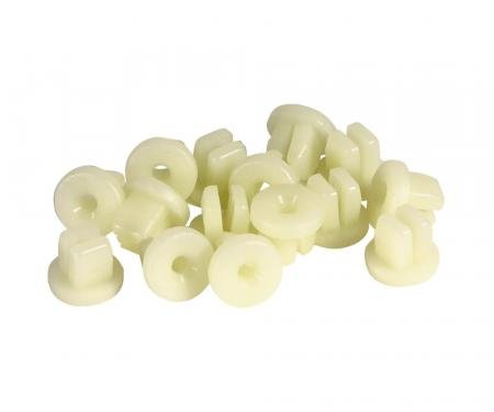 Redline Restomotive® 1963-1965 Chevrolet Corvette 14 Piece Plastic Rocker Moulding Lower Mounting Nuts