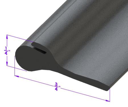 Metro Moulded Parts 1953-1954 Chevrolet Corvette Top Bow to Header Seal. Each Car Uses Five Feet LP 110-G