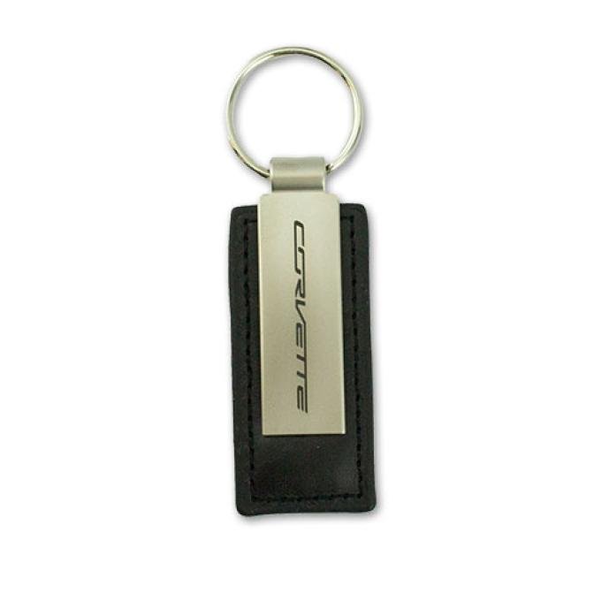 C7 Corvette Metal/Leather Key Tag
