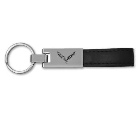 C7 Corvette Leather Loop Strap Key Tag