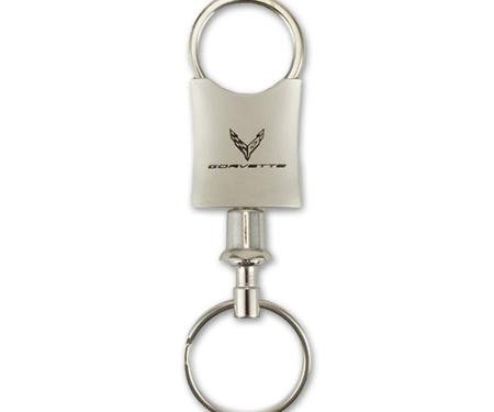 C8 Corvette Curved Ring Pull-a-Part Key Tag