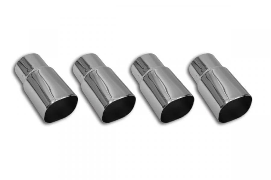 Corvette Exhaust Tips, ZR1 Style, 4 Piece Set Chrome, 19851991