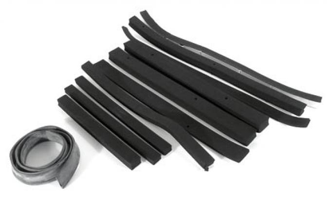 Corvette Radiator Support & Shroud Seal Kit, 350 Aluminum Radiator & Steel Shroud, 1969 Late