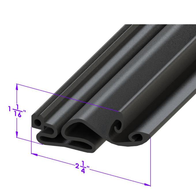 Metro Moulded Parts 1965-1969 Chevrolet Corvette Engine to Body Seal Strip. Sold by the Foot LP 109-V/FT