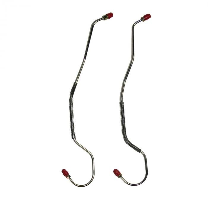 Right Stuff 65 68 All Cars, w/ Armor Rear Axle Brake Lines Stainless, 2 Pcs. VRA6502S