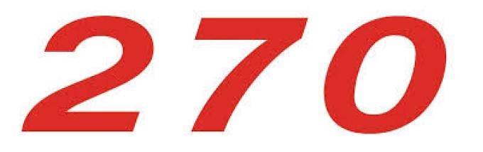 Corvette Decal, Valve Cover 270HP, 1957-1961