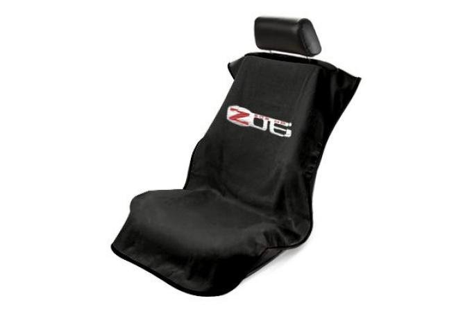 Seat Armour 2005-2013 Corvette Seat Towel, Black with Z06 Logo SA100CORZB