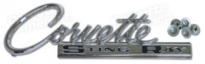 Corvette Emblem, Stingray Rear, 1963-1965