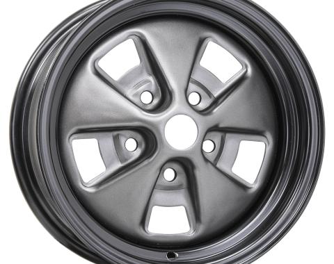 Wheel Vintiques 14x6 25 Series Mercury Cougar 1969-70 Black Outer/Argent 5x4.5" bolt 4" backspace 25-461204-BA