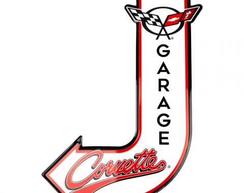 Corvette Service Garage Arrow Sign, C5 Steel,1997-2003