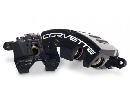 Corvette Remanufactured Brake Caliper Set, Powder Coated Black, 2005-2013