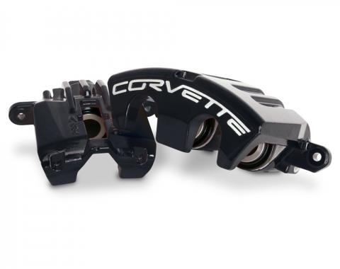 Corvette Remanufactured Brake Caliper Set, Powder Coated Black, 2005-2013