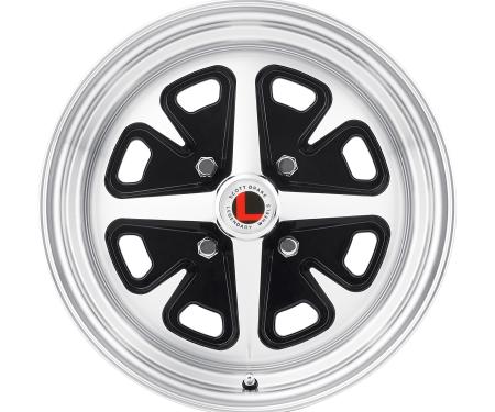 Legendary Wheels 14 X 6 Magnum 400, 4 on 4.5 BP, 3.75" BS, Gloss Black / Machined LW40-40644A