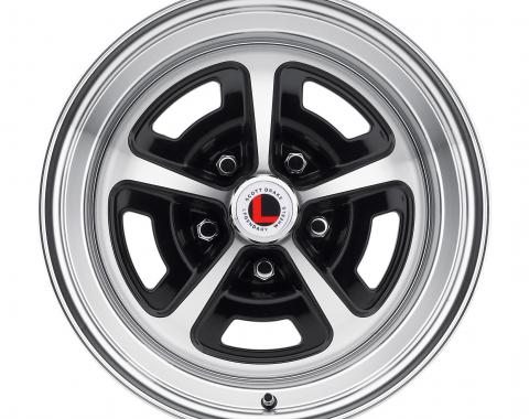 Legendary Wheels 15 X 7 Magnum Alloy Wheel, 5 on 4.5 BP, 4.25 BS, Gloss Black / Machined LW50-50754A