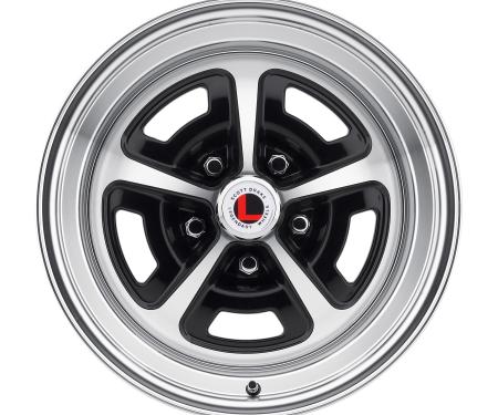 Legendary Wheels 15 X 7 Magnum Alloy Wheel, 5 on 4.5 BP, 4.25 BS, Gloss Black / Machined LW50-50754A
