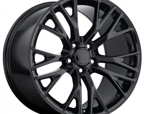 Factory Reproductions C7 Corvette Wheels 20X12 5X4.75 +59 HB 70.3 2015 C7 Z06 Gloss Black With Cap FR Series 22 22012593402