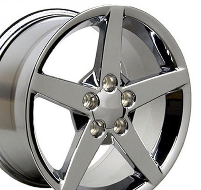 17" Fits Chevrolet - Corvette C6 Wheel - Chrome 17x9.5