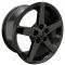 Corvette 17 X 8.5 C6 Style Reproduction Wheel, Black, 1988-2004