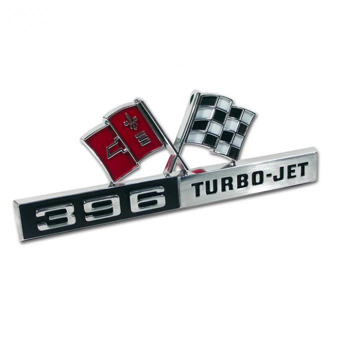 Corvette Emblems, Frnt Fender 396 Repro Trim Parts, 1965