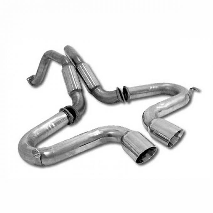 Corvette B&B Exhaust System, C5 Bullet Twin 4" Tips, 1997-2004