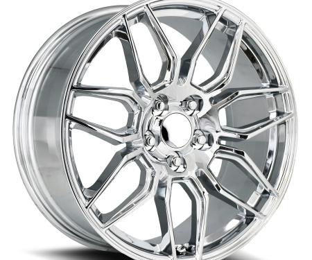 Factory Reproductions FR 401 &ndash; C8 Z06 Corvette Replica Wheels 19x8.5 5x120 +38 HB 66.9 C8 Z06 Chrome with Cap 401985382001F