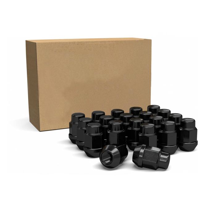 Factory Reproductions Install Kit 14mm X 1.5 (4.40") Spike Spline Black 20 Lug Nuts+Key(s) L-KIT14150B-20