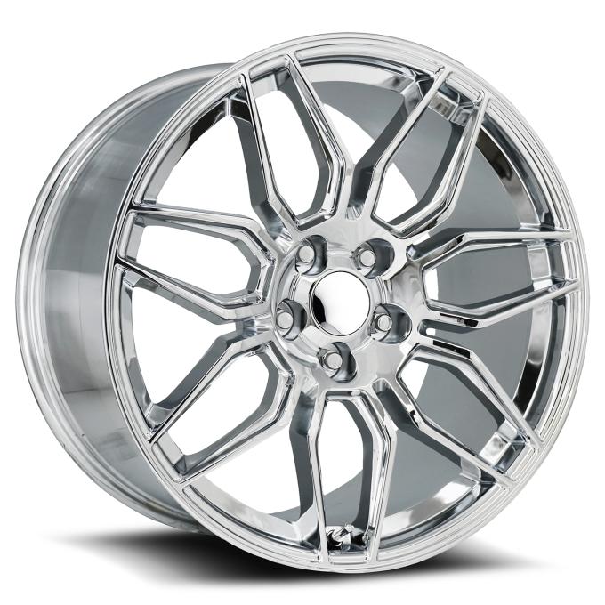 Factory Reproductions FR 401 &ndash; C8 Z06 Corvette Replica Wheels 20x11 5x120 +64 HB 66.9 C8 Z06 Chrome with Cap 401011522001F