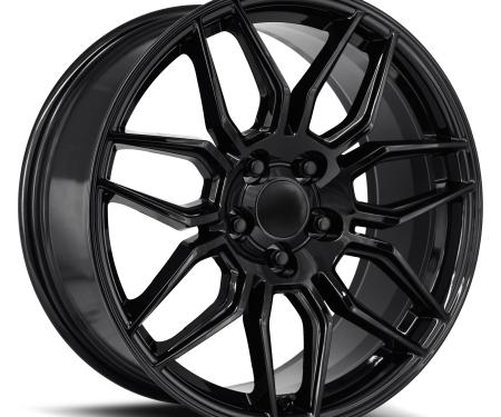 Factory Reproductions FR 401 &ndash; C8 Z06 Corvette Replica Wheels 19x8.5 5x120 +38 HB 66.9 C8 Z06 Gloss Black with Cap 401985382002F