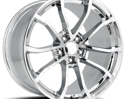 Factory Reproductions FR 25 &ndash; C7 Grandsport Corvette Replica Wheels 20x12 5x4.75 +59 HB 70.3 C7 Grandsport Corvette Chrome with Cap 25012593401F