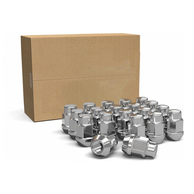 Factory Reproductions Install Kit Install Kit - 14mm X 1.5 (1.38") Bulge Acorn (3/4) Chrome - 20 Lug Nuts (87k548) L-KIT14150C-20