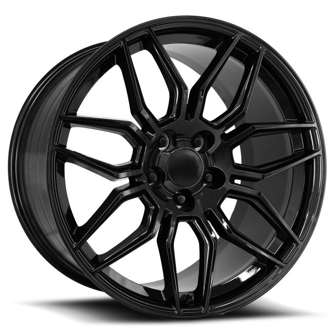 Factory Reproductions FR 401 &ndash; C8 Z06 Corvette Replica Wheels 20x12 5x4.75 +59 HB 70.3 C8 Z06 Gloss Black with Cap 401012593402F