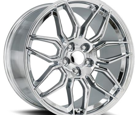 Factory Reproductions FR 401 &ndash; C8 Z06 Corvette Replica Wheels 20x11 5x120 +64 HB 66.9 C8 Z06 Chrome with Cap 401011522001F