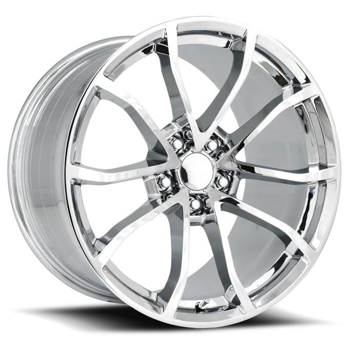 Factory Reproductions FR 25 &ndash; C7 Grandsport Corvette Replica Wheels 20x12 5x4.75 +59 HB 70.3 C7 Grandsport Corvette Chrome with Cap 25012593401F