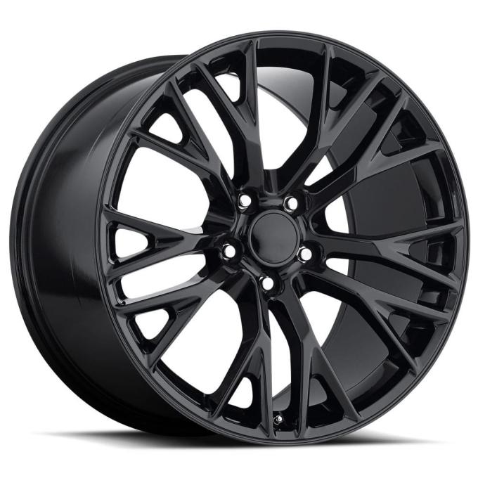 Factory Reproductions FR 22 &ndash; C7 Z06 Corvette Replica Wheels 17x8.5 5x4.75 +56 HB 70.3 2015 C7 Z06 Gloss Black with Cap 22785563402