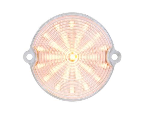 United Pacific 25 LED 12V Front Parking Light Clear Lens For 1963-67 Chevy Corvette CPL6367C