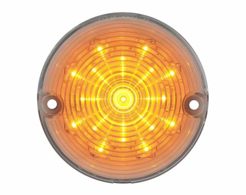 United Pacific 17 LED Parking And Signal Light, Clear Lens And Amber LED For 1957 Chevy Car CPL5702C