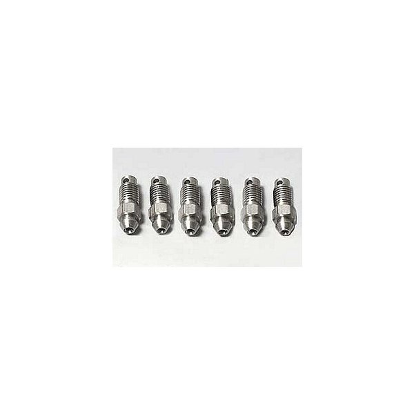Corvette Brake Bleeder Screw, Stainless Steel, Set of 6, 19651982