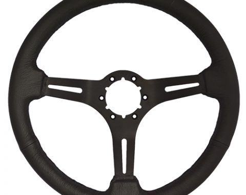 Volante S6 Sport Steering Wheel, with Black Spokes & Leather Grip