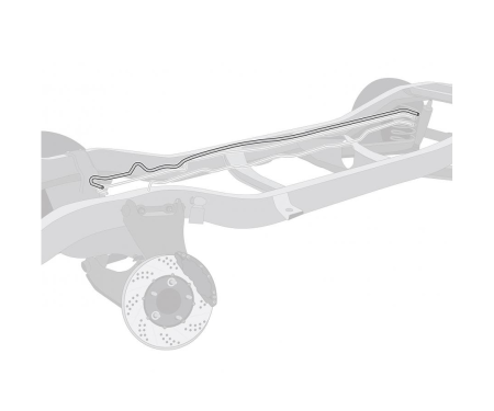 Right Stuff 1968-69 Chevrolet Corvette, Pre-Bent Stainless Steel Fuel Pump To Carb Line VPC6829S