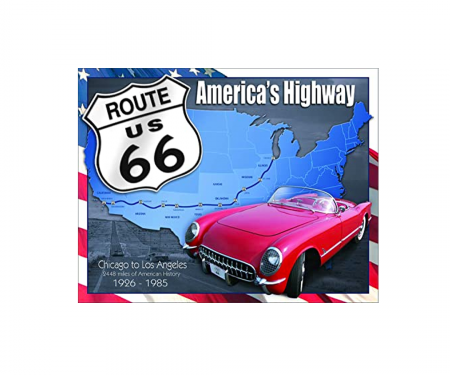 Tin Sign, Route 66 - 1926 to 1985