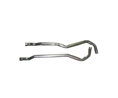 Corvette Exhaust Pipes, 327/350 Automatic High Performance, 2" to 2.5", 1968-1973