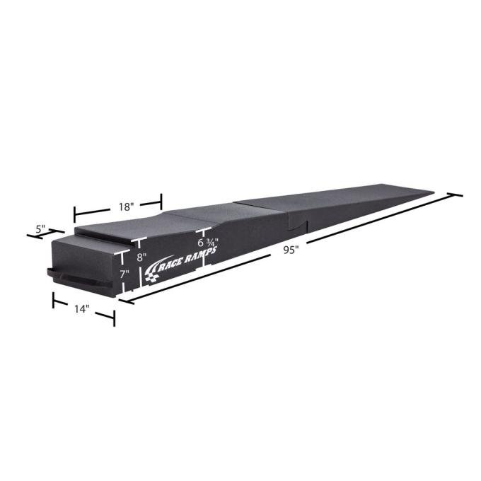Race Ramps 9 H Trailer Ramp with Flap Cut-Out - 5.5 Degree Approach Angle RR-TR-9-FLP
