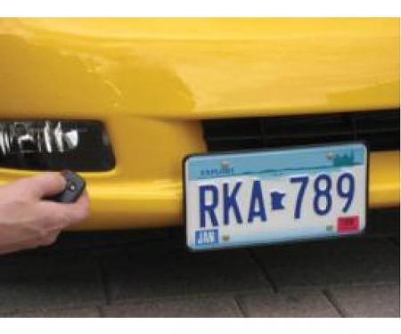 Corvette Front License Plate Mount, "Show & Go", With Remote, 2014-2015