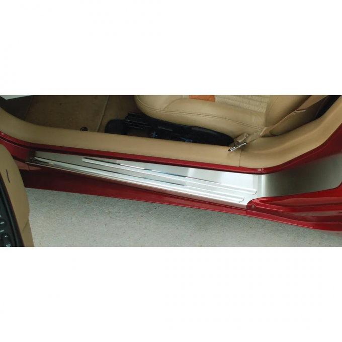 Corvette Sill Covers - Outer - Brushed Ss, 1997-2004