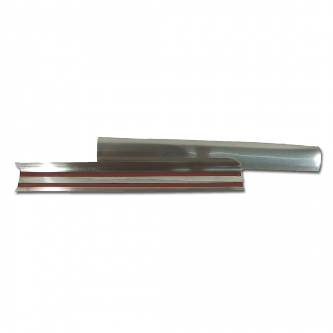 Corvette Sill Covers, Inner, Brushed Stainless Steel, 1997-2004